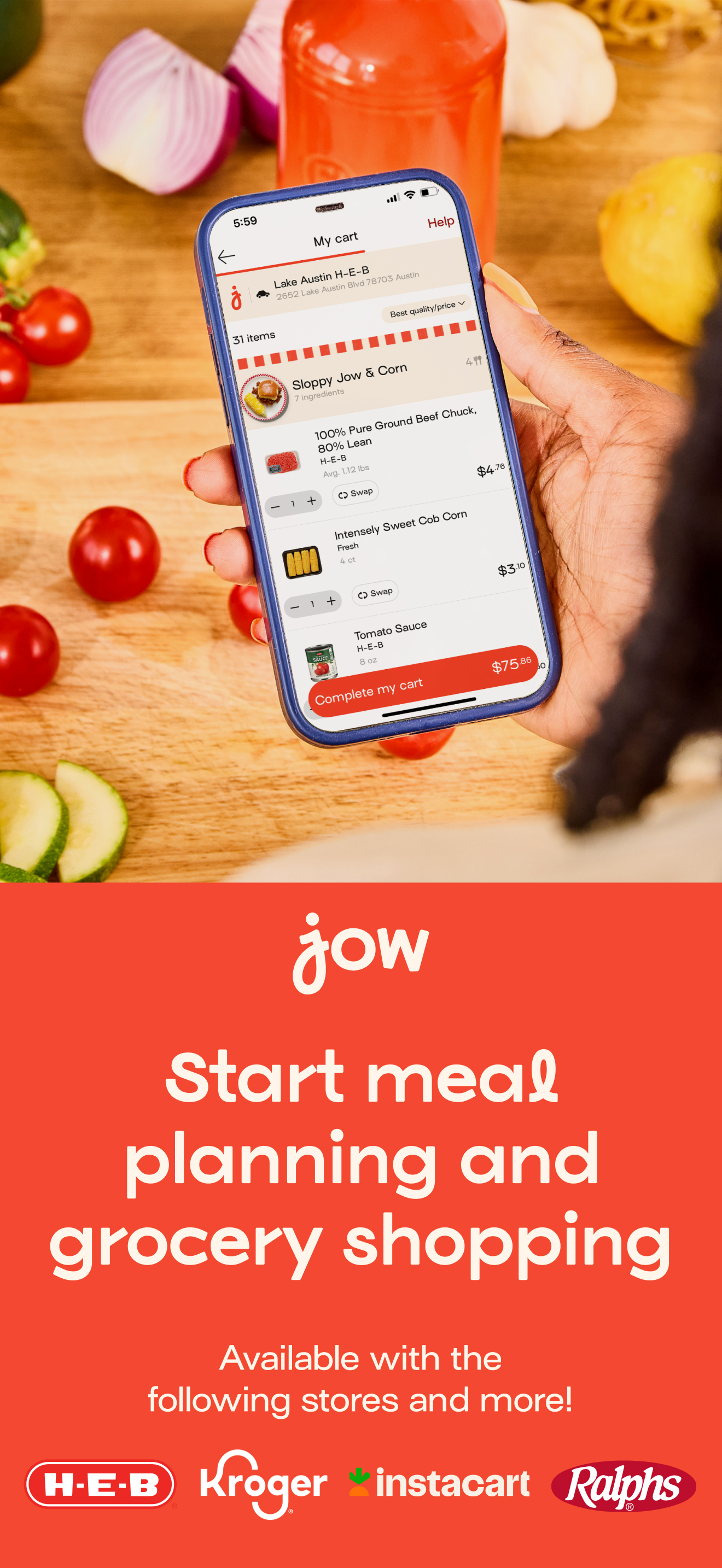 Jow - easy recipes & groceries