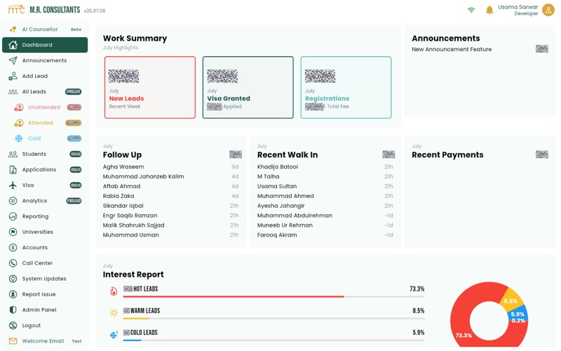 MRC Digital (CRM) app screenshot