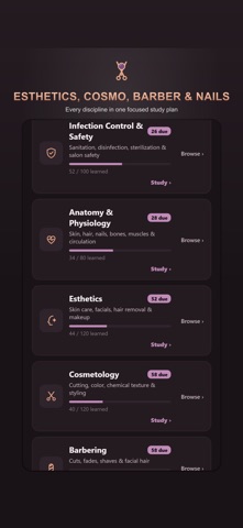 Esthetician State Board Exam iPhone screenshot