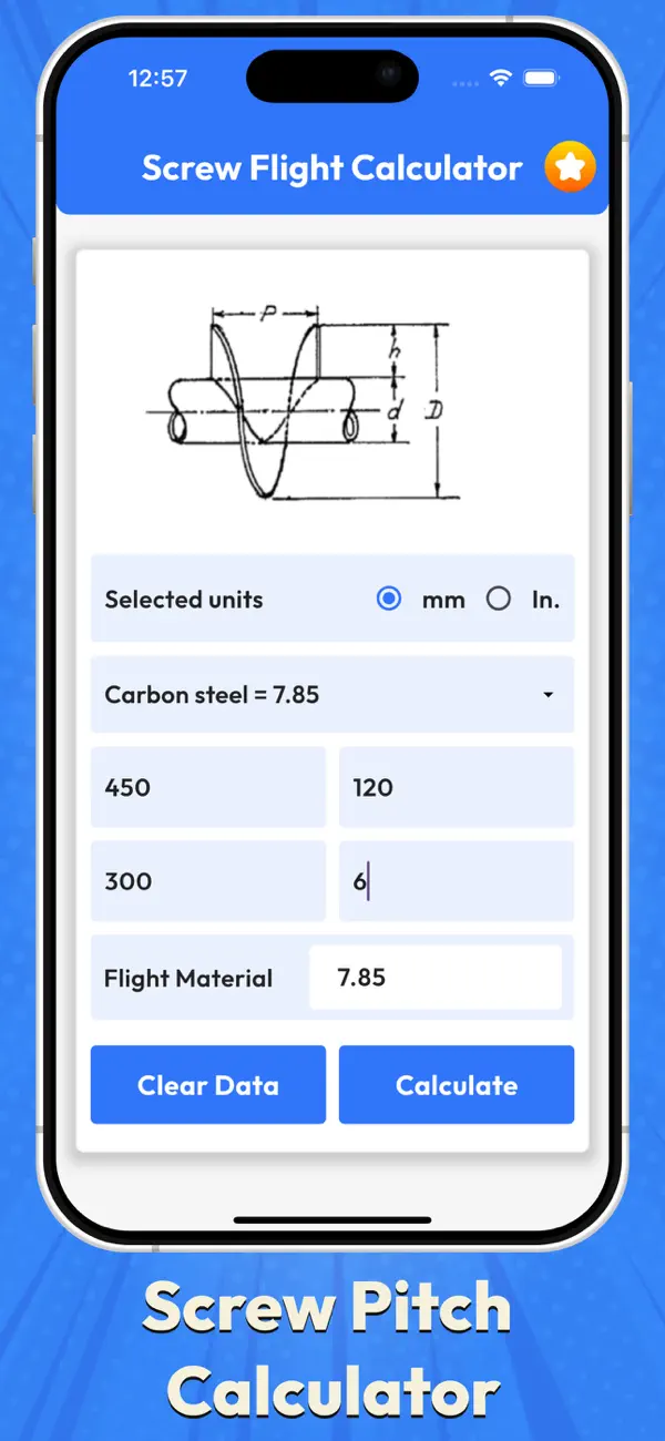 Screenshot #2 pour Screw Flight Calculator