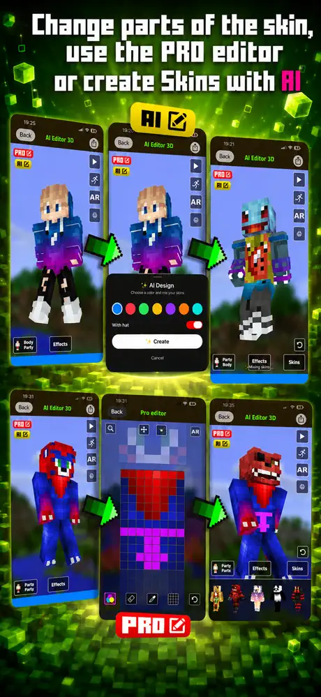 Skins for Minecraft AI 3D screenshot 3