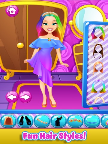 Rainbow Princess Hair Salon iPad screenshot