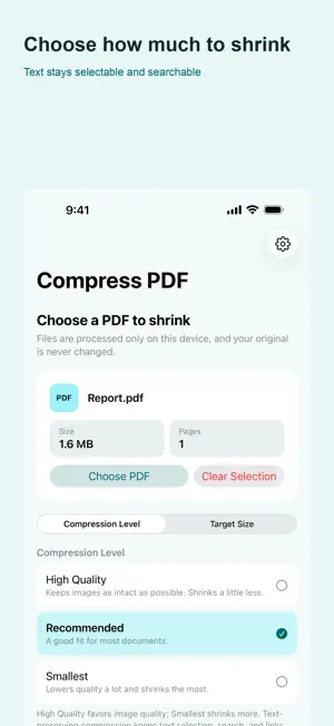 Compress PDF: Shrink File screenshot 2