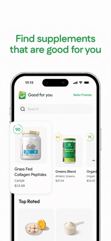 Good For You: Supplement Facts screenshot