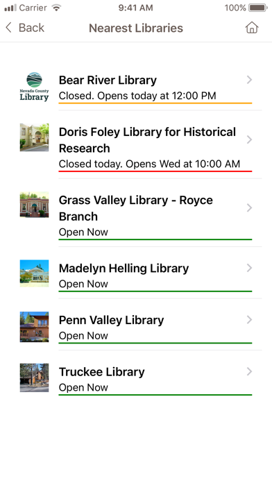 Nevada County Library Screenshot