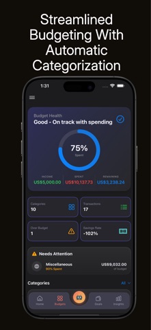 Thrive - AI Finance Assistant iPhone screenshot