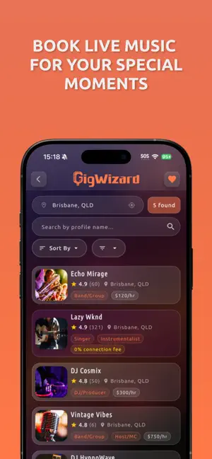 GigWizard: Book Live Music screenshot 1