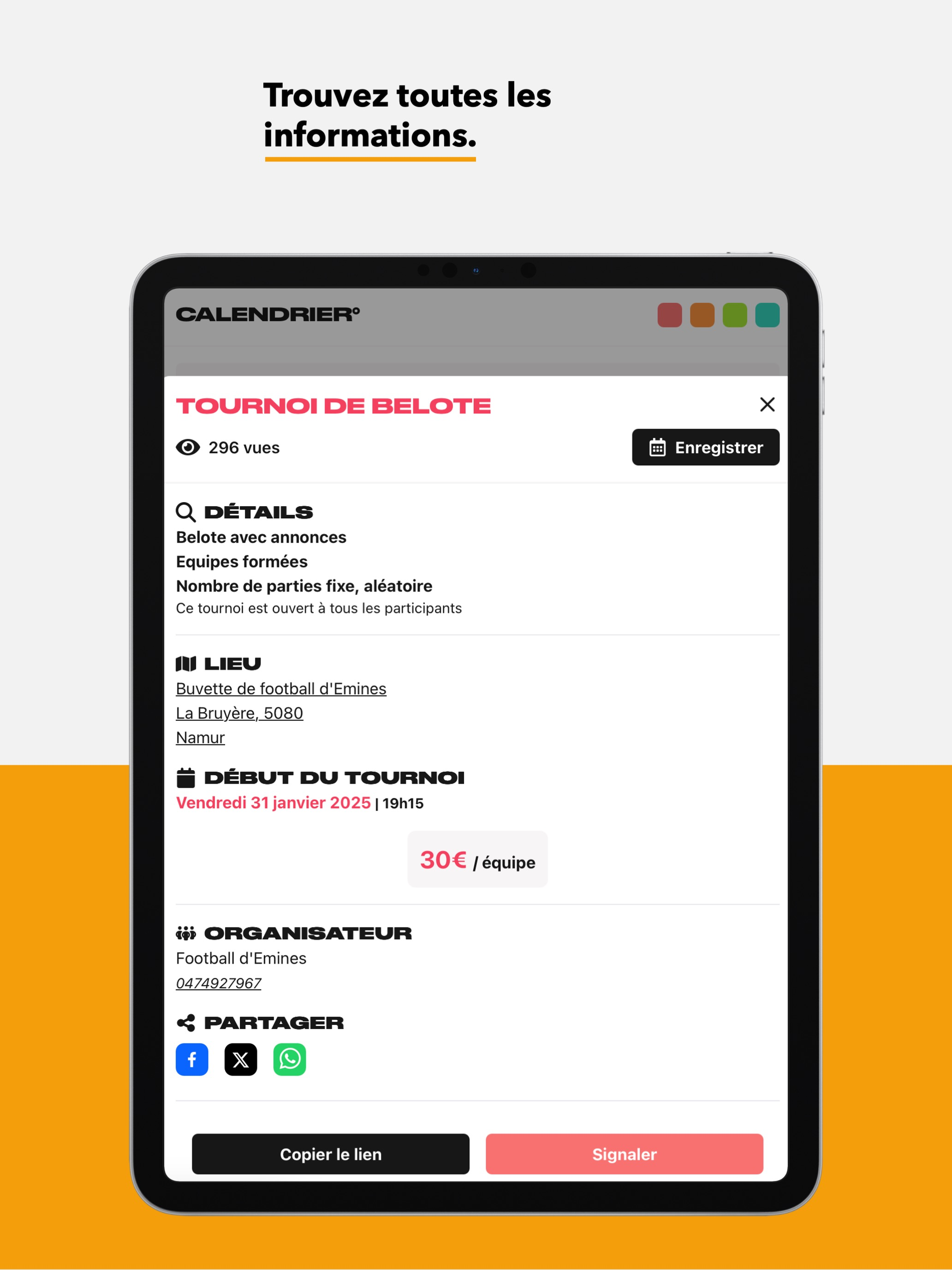 Calendrier° Pocket