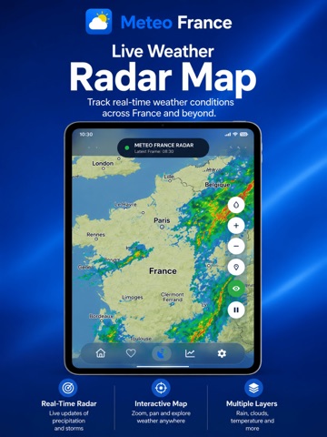 Meteo France - Radar Rain HD iPad screenshot