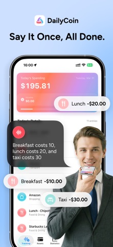 DailyCoin: Say It, Tracked. Screenshot 1 of 5