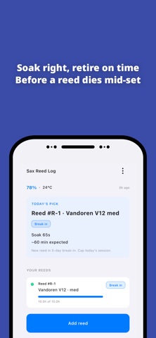 Sax Reed Log: Rotation Tracker Screenshot 3 of 3