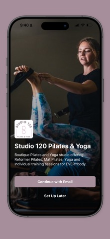 Studio 120 Pilates & Yoga iPhone screenshot