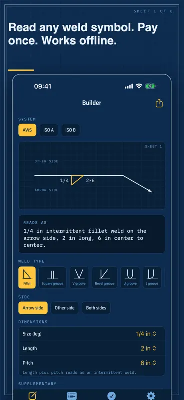 Welding Symbols Pro screenshot 1 of 6