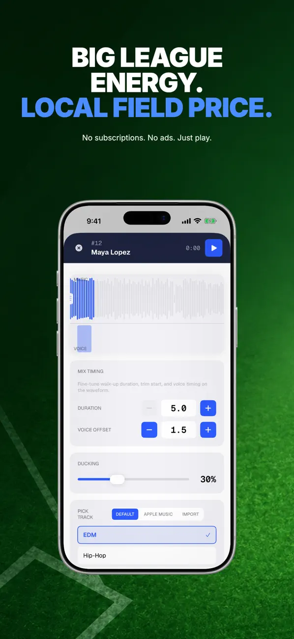 Screenshot #1 pour Walkout Songs: OnDeck Audio