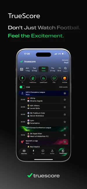 TrueScore: Live Soccer Scores screenshot 1