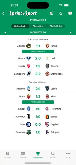 Sprint e Sport iPhone screenshot 1