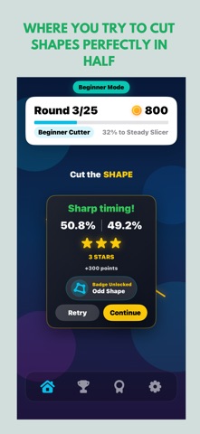 Perfect Slice: 50/50 Cut Game Screenshot 2 of 4