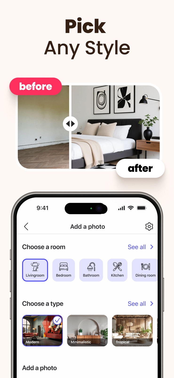 Roomify: AI Home Design+ iphone screenshot 3