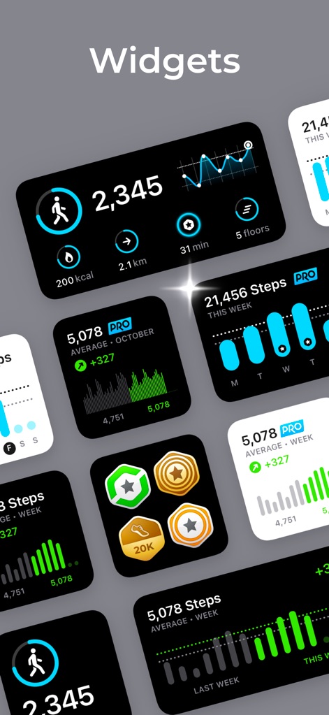 StepsApp Pedometer - Widgets Personalizáveis