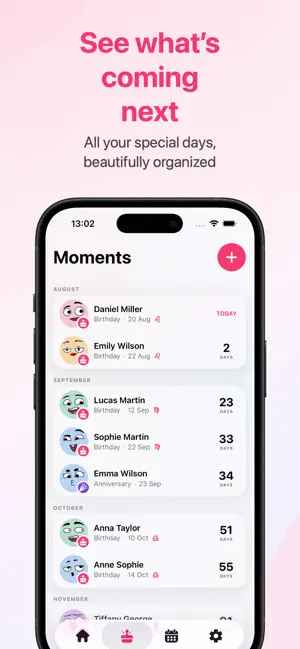 Birthday: Moments Reminder screenshot 2