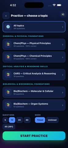MCAT Ready iPhone screenshot