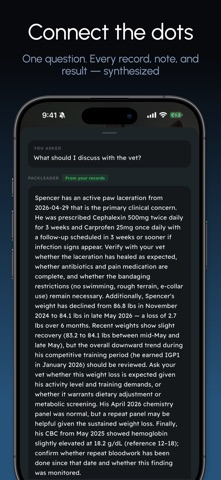 PACKLEADER: Dog Health Log iPhone screenshot