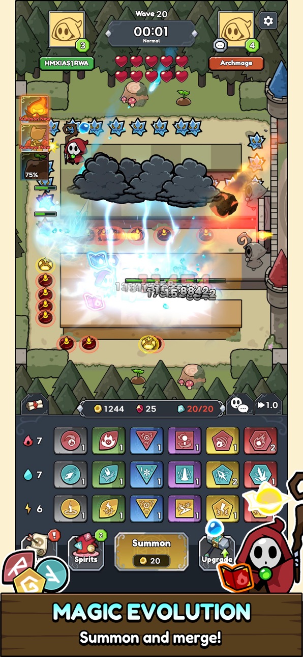 Magic Defense: Co-op Wizard TD 협동마법디펜스 : 마법사 키우기 iOS Mod IPA screenshot 2 - iOS game interface