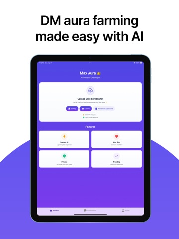 Max Aura - DM Reply Helper iPad screenshot