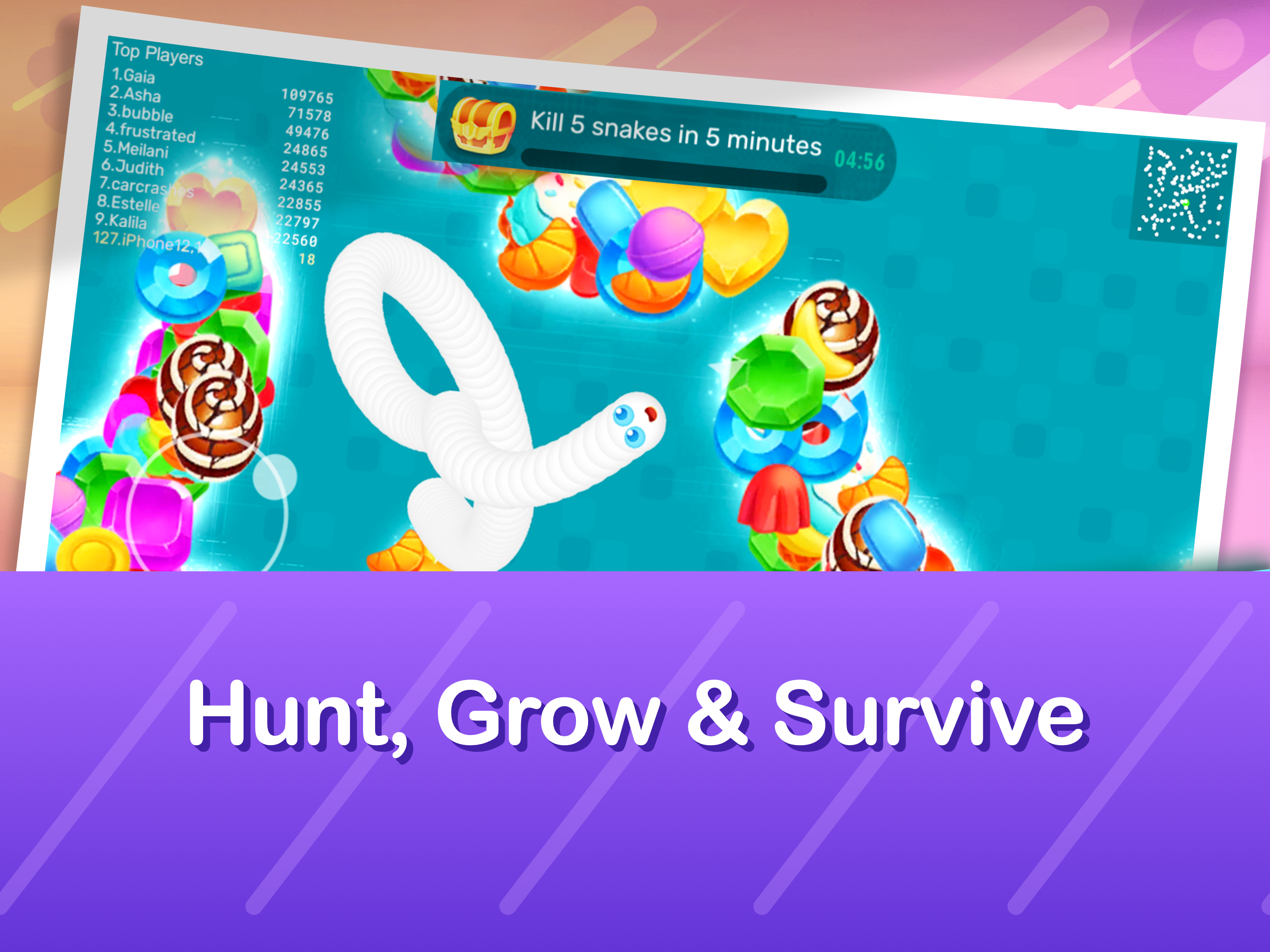 Worms Dash Snake Arena screenshot 8