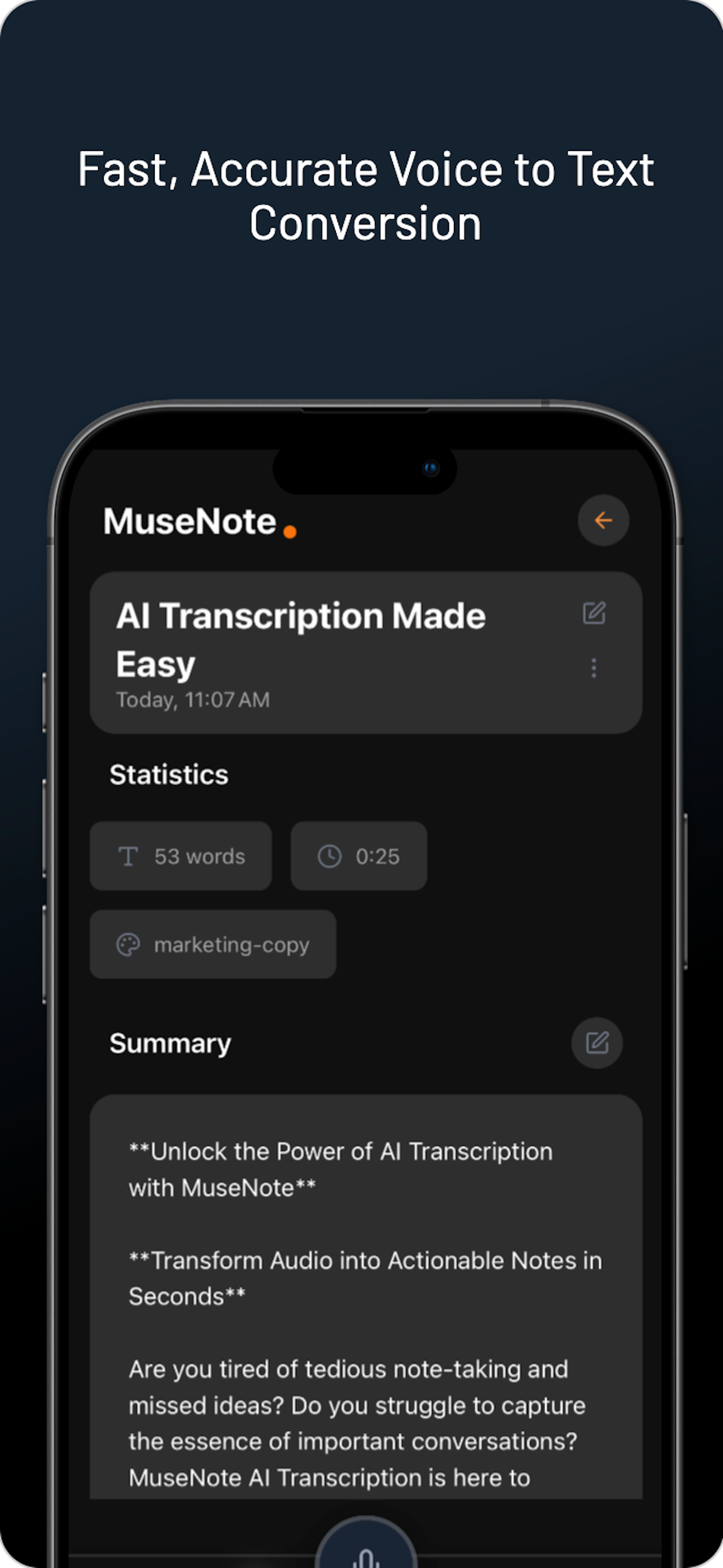 MuseNote: AI Voice Notes screenshot 4