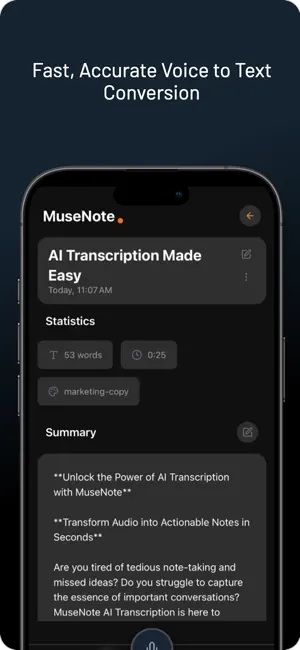 MuseNote: AI Voice Notes screenshot 4