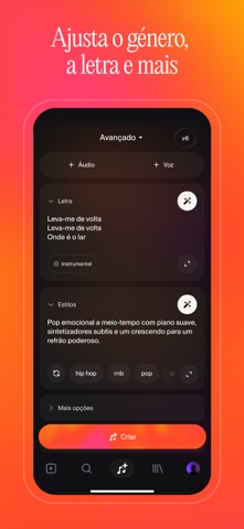 Suno - Músicas IA App Store preview screenshot 2