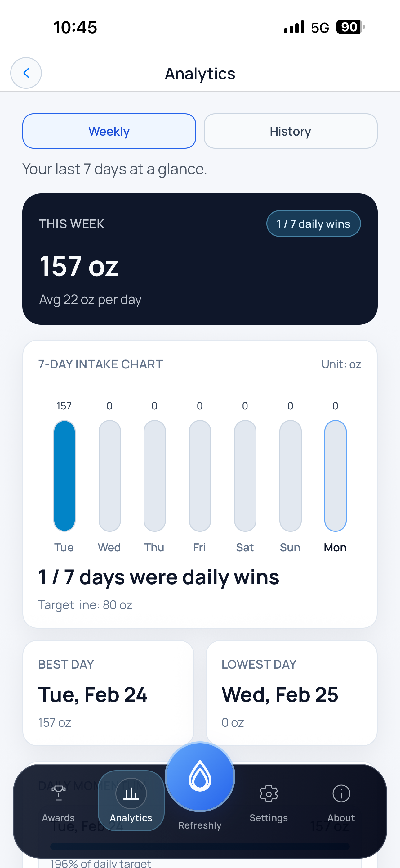 Refreshly: Water Tracker screenshot 8
