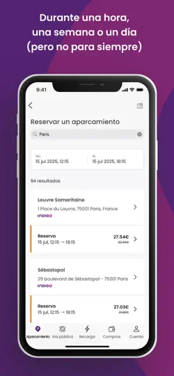 Captura de pantalla de Indigo Neo (ex-OPnGO) en iPhone 4