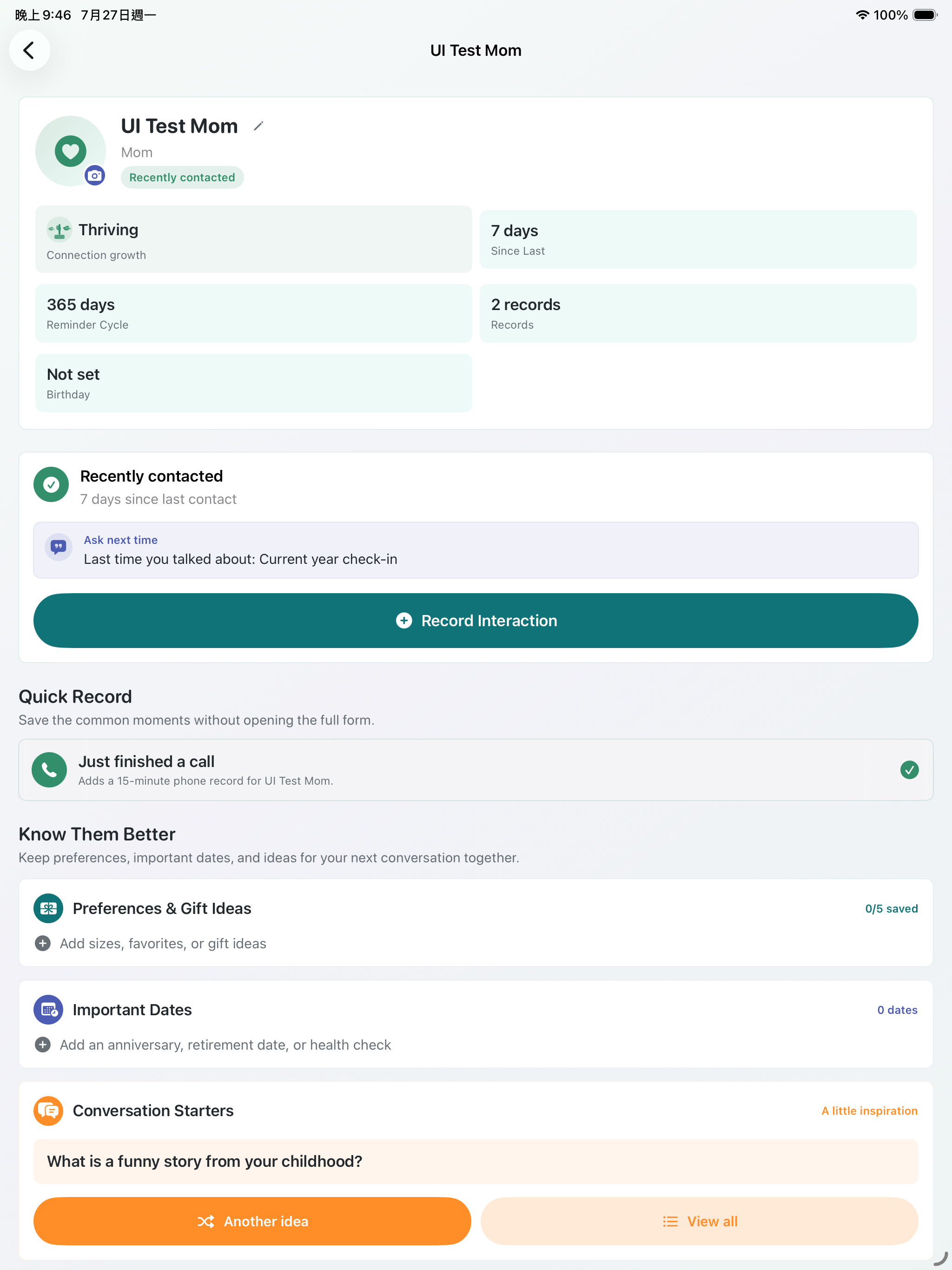 KinCue: Keep in Touch screenshot 6