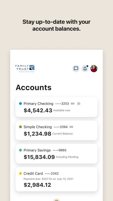 Family Trust Digital Banking Screenshot