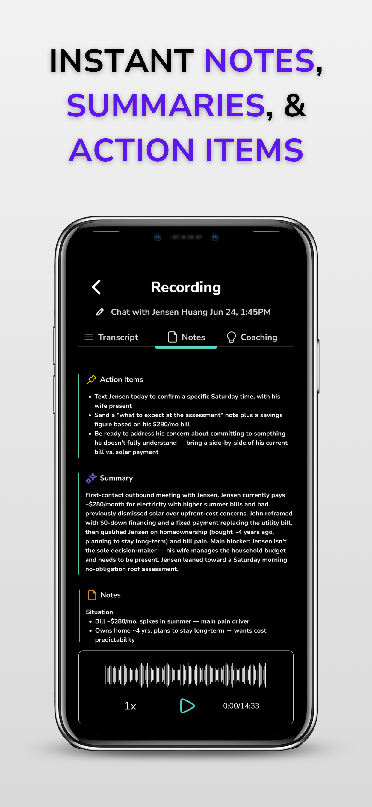Agogee: AI Sales Notes screenshot 3