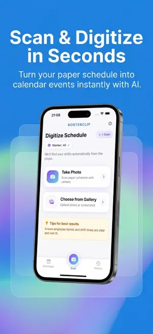 RosterClip - Shift Calendar AI screenshot 1