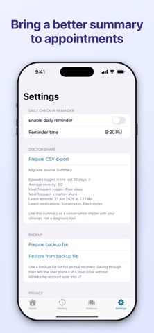 Migraine Tracker – MigraLog Screenshot 5 of 5