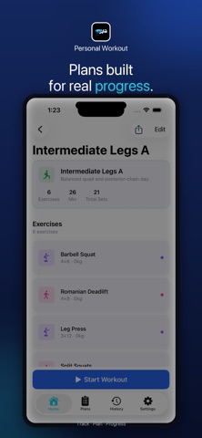 Personal Workout screenshot