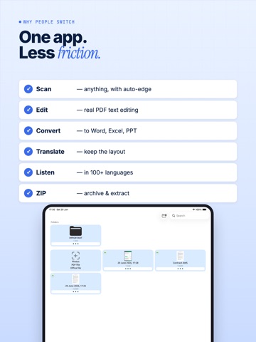 Document Scanner & PDF Editor. iPad screenshot