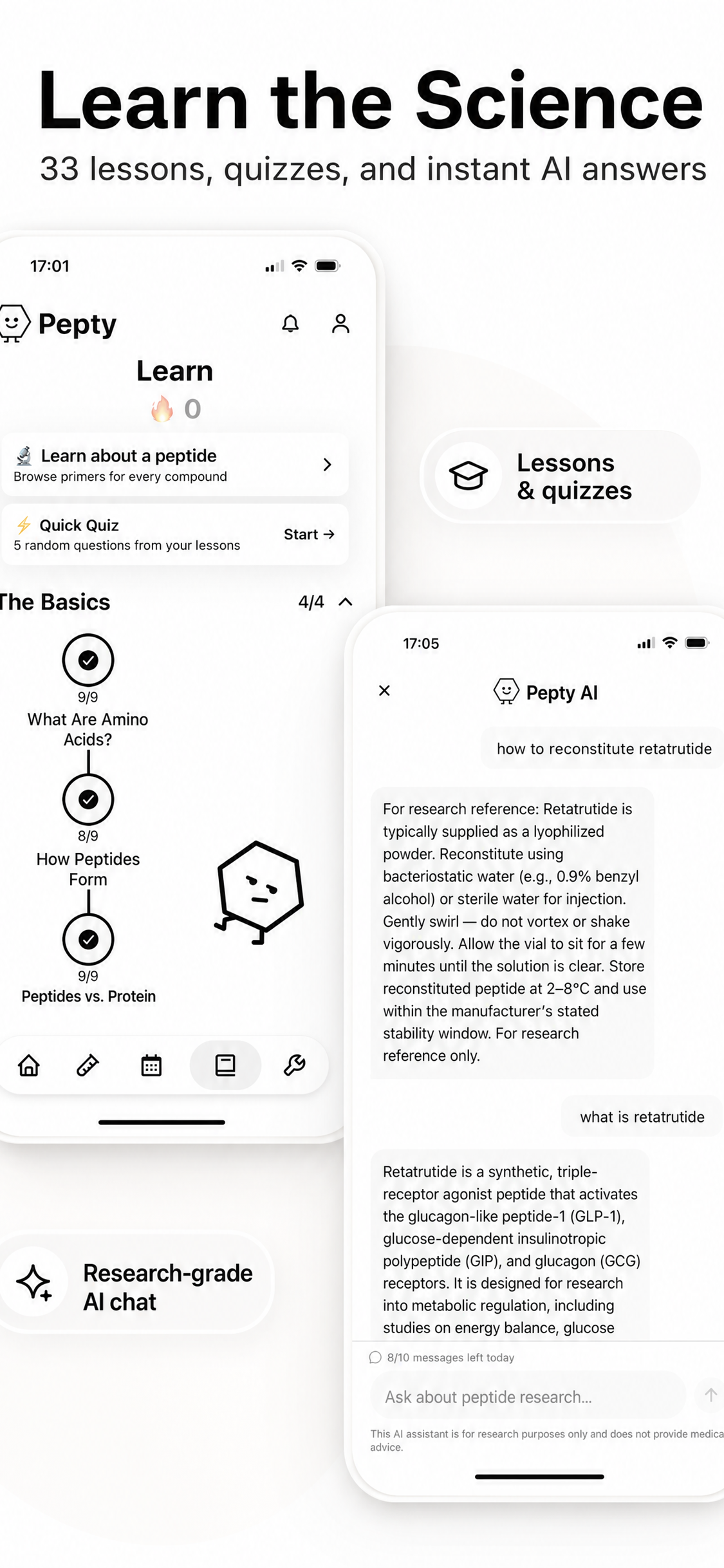 Pepty - The Peptide App