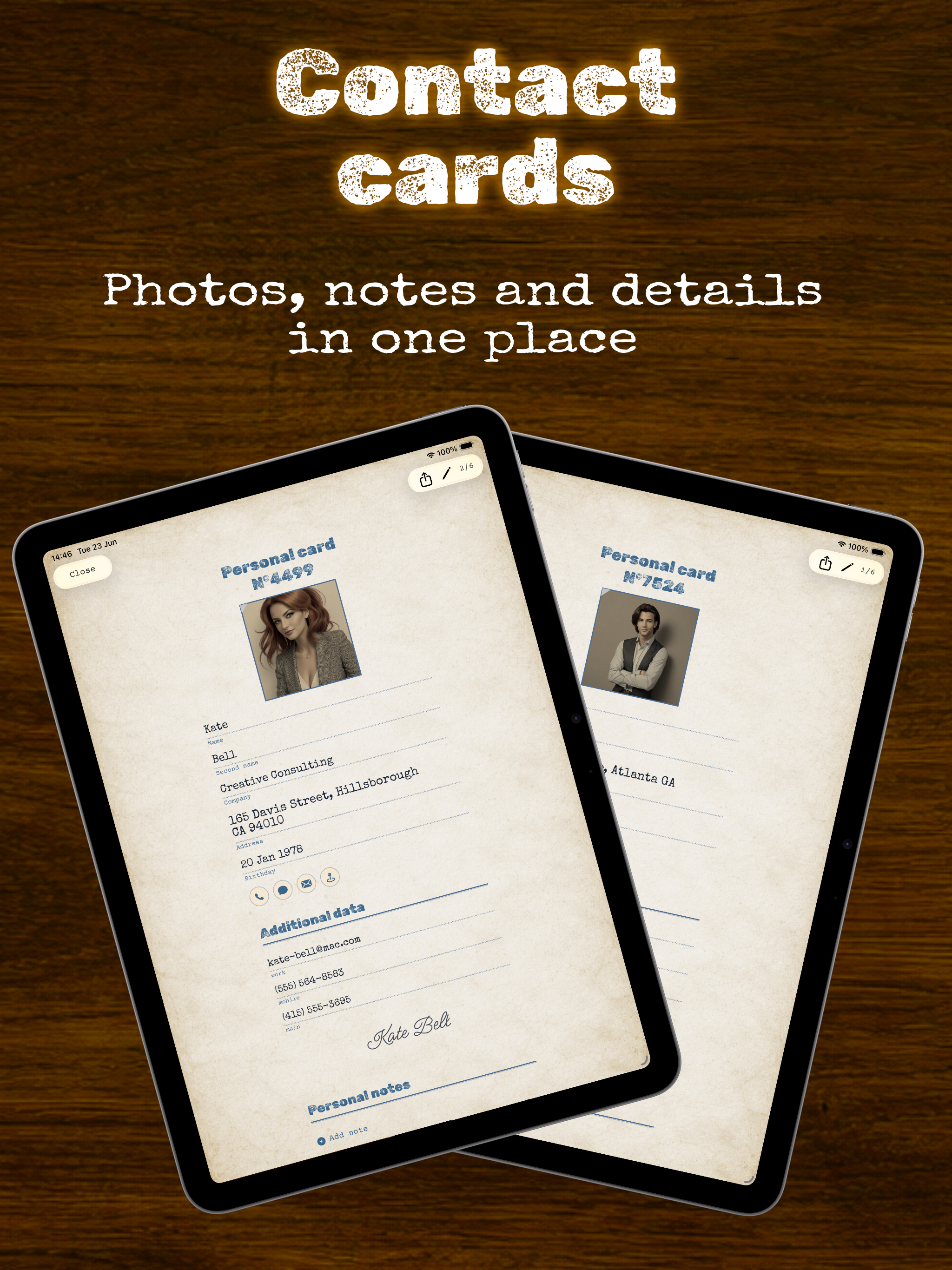 Cardfile screenshot 5
