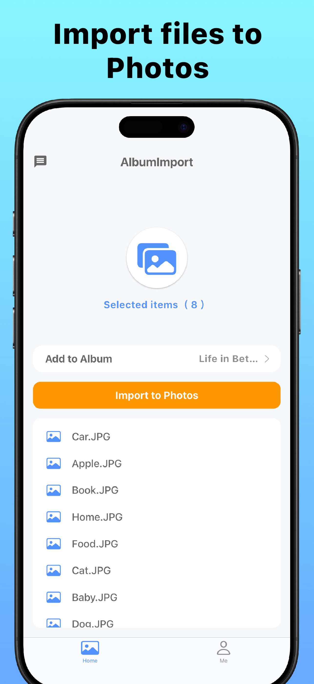 Screenshot 1 of AlbumImport - Photo Importer