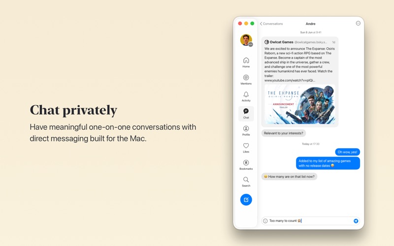Aeronaut for Bluesky screenshot