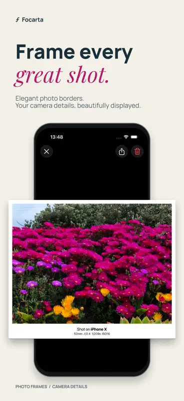 Focarta: EXIF Photo Frames screenshot 4 of 5