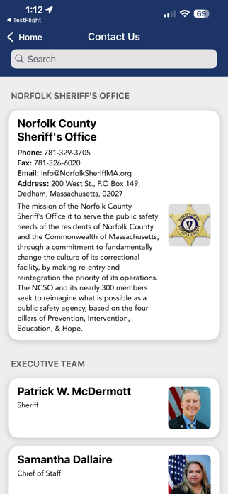 Norfolk County Sheriff MA Screenshot 2 of 3