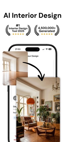 Rooma - AI Interior Design Screenshot 1 of 5