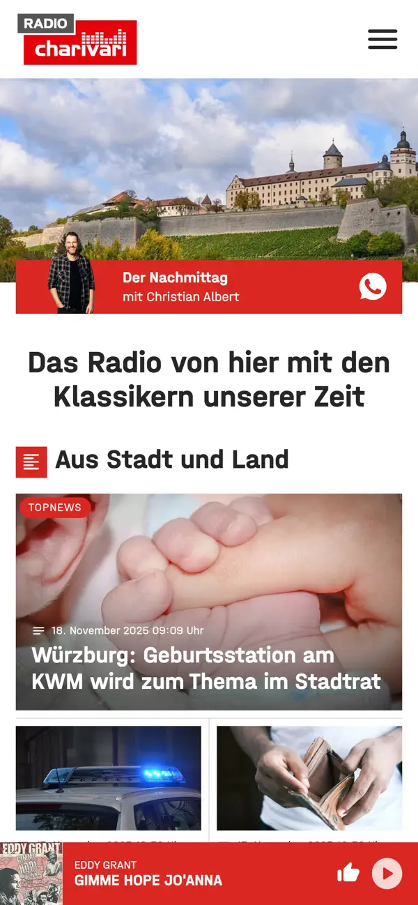 Screenshot #1 pour Radio Charivari Würzburg
