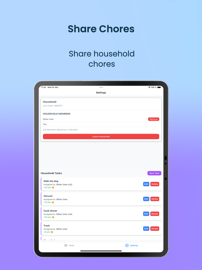 Chore Tracker ChoreBalance